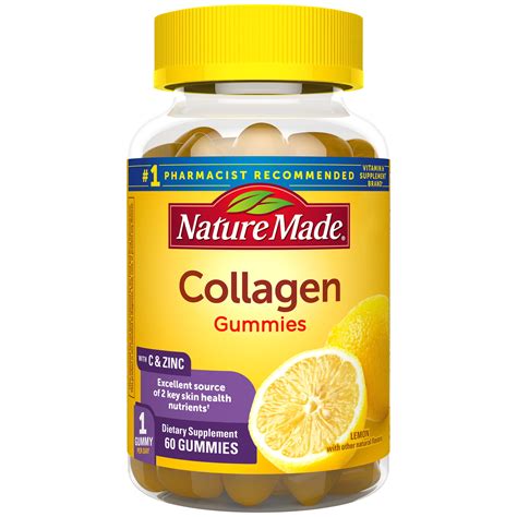 Nature Made Collagen Gummies, Gummy Vitamin, Dietary Supplement, 60