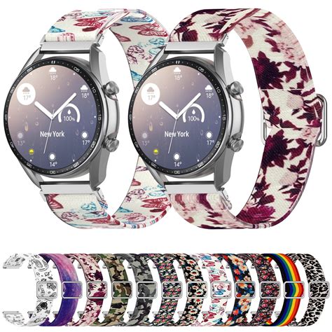 SUNSKY - 20 มม. สำหรับ Samsung Galaxy Watch3 41mm ปรับความยืดหยุ่นได้