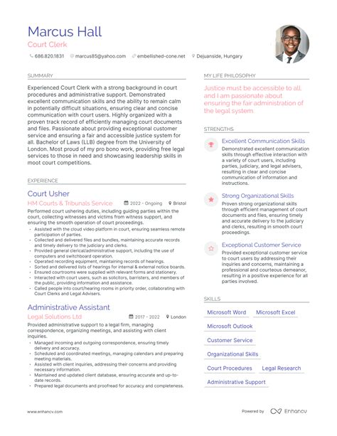 3 Successful Court Clerk Resume Examples And Writing Tips for 2024