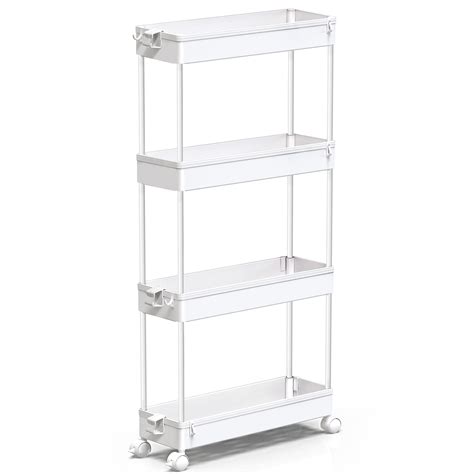 Buy SPACEKEEPER Slim Rolling Storage Cart 4 Tier Bathroom Organizer