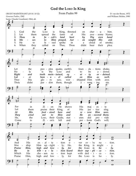 Psalm 99 – God the LORD Is King — Reformation Covenant Church