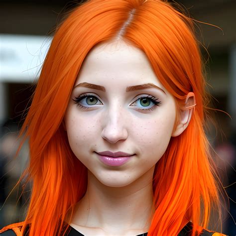 orange vivid hair, Emily Rudd - Arthub.ai