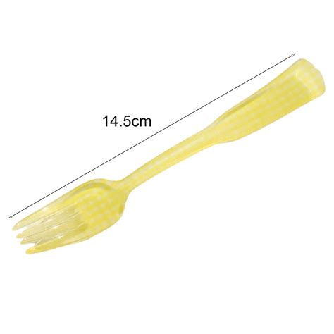 Rego001ขนมส้อมลายสก๊อตรูปแบบความทนทานสูงอะคริลิช้อนส้อมกลางแจ้งปิกนิก