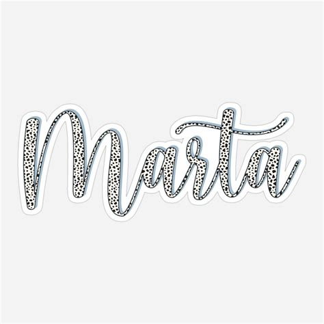 Dalmatian pattern Marta name Dalmatian sticker, custom name sticker for
