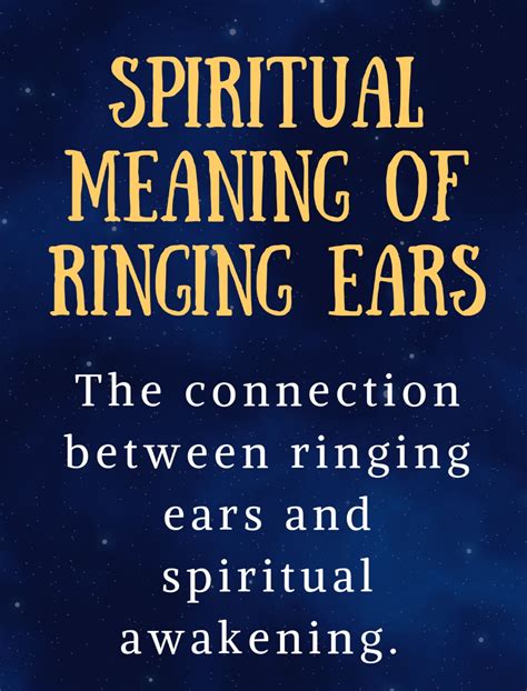 Ringing In The Ears Spiritual Meaning | Spiritual quotes, Spiritual