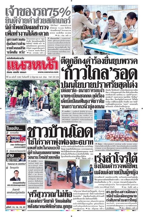 หนังสือพิมพ์แนวหน้า : หนังสือพิมพ์วันนี้