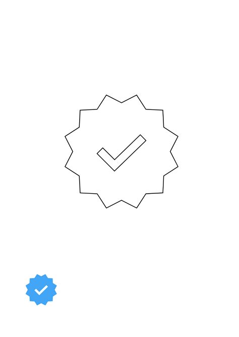 Instagram Verified Icon Coloring Page Template - Edit Online & Download