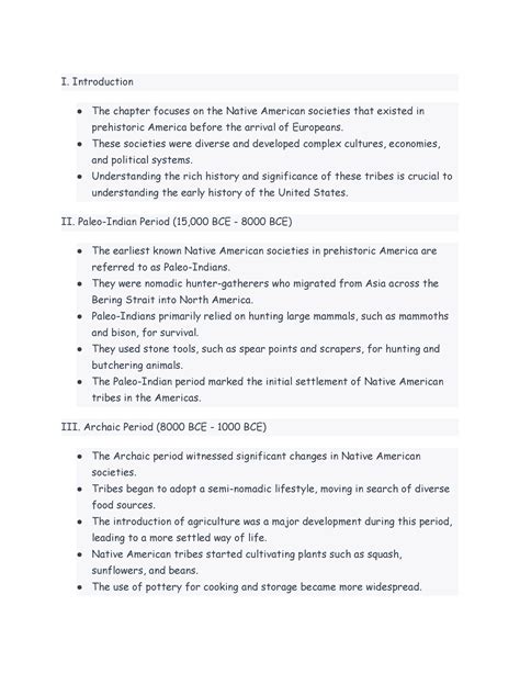 APUSH Chapter 1 Notes - I. Introduction The chapter focuses on the