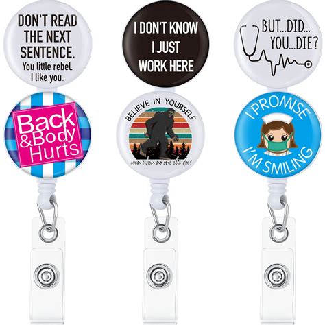 Regular discount Funny Badge Reel Retractable ID Holder Nurse R www
