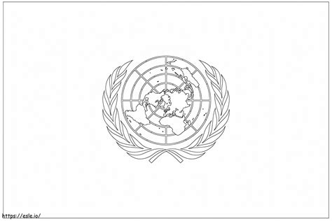 United Nations Flag coloring page
