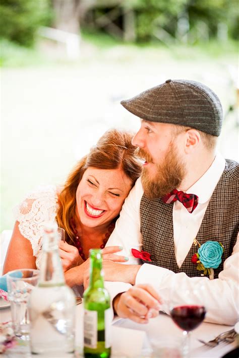 Happily Married Couple at Reception